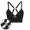 Puma Solid Color Sports Breathable Backless Casual Full Cup Bra Women Underwear Black 701229178-001