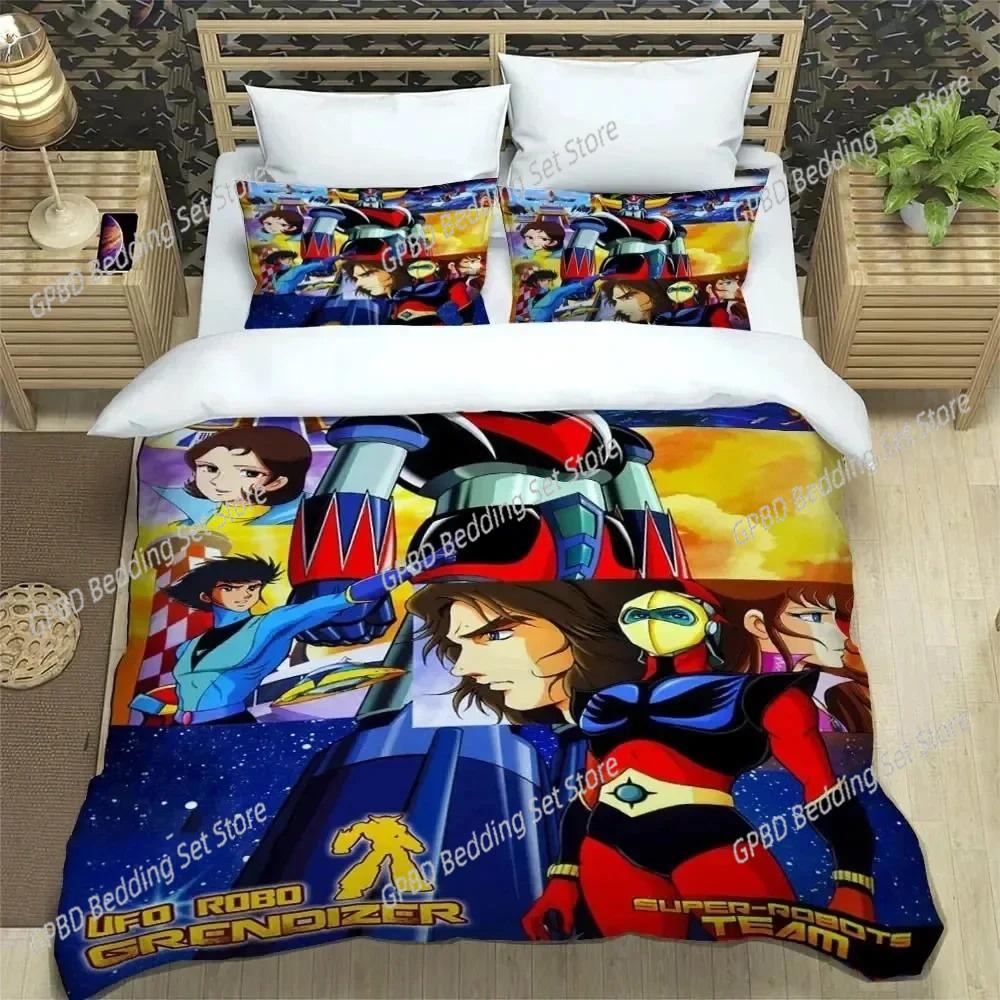 UFO ROBO GRENDIZER GOLDORAK Beding Set Bedrom Soft Modern Bedspreads Comefortable Children Kids Soft Duvet Cover Comfortable Quilt Cover And Pilowcase
