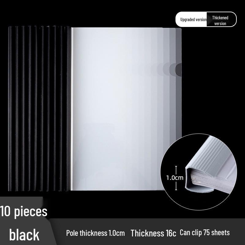 A4 Transparent Lever Arch File - Thickened PP Document Folder for Office, Resume, or Student Papers