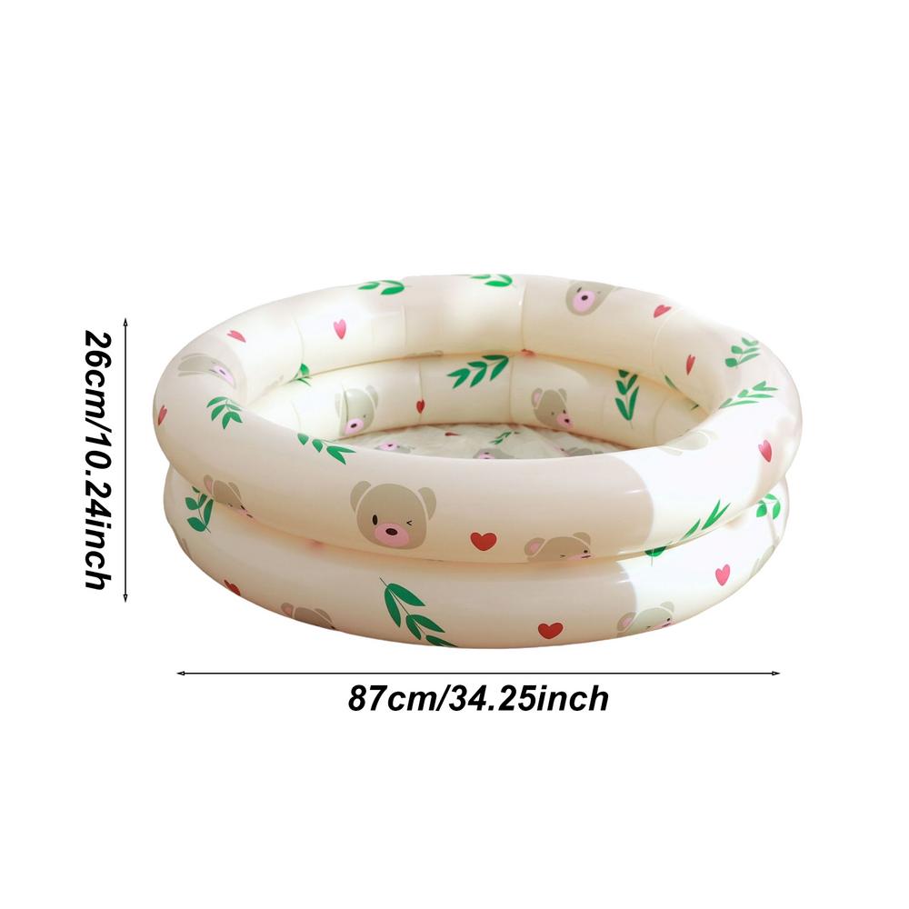 

Baby Swimming Pool Child Summer Kids Water Toys Inflatable Bath Tub Round Lovely Animal Printed Pool 87x26cm