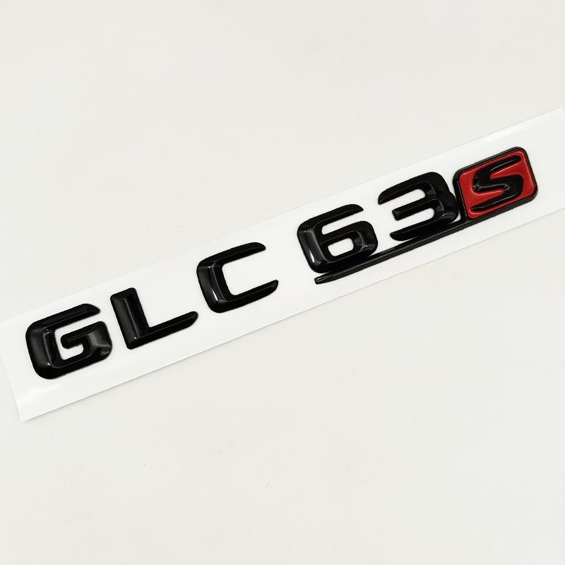 3d ABS Black Logo GLC 43 63 63S 200 220 300 Emblem Car Rear Trunk Letters Sticker for Mercedes Benz X253 GLC Class Accessories