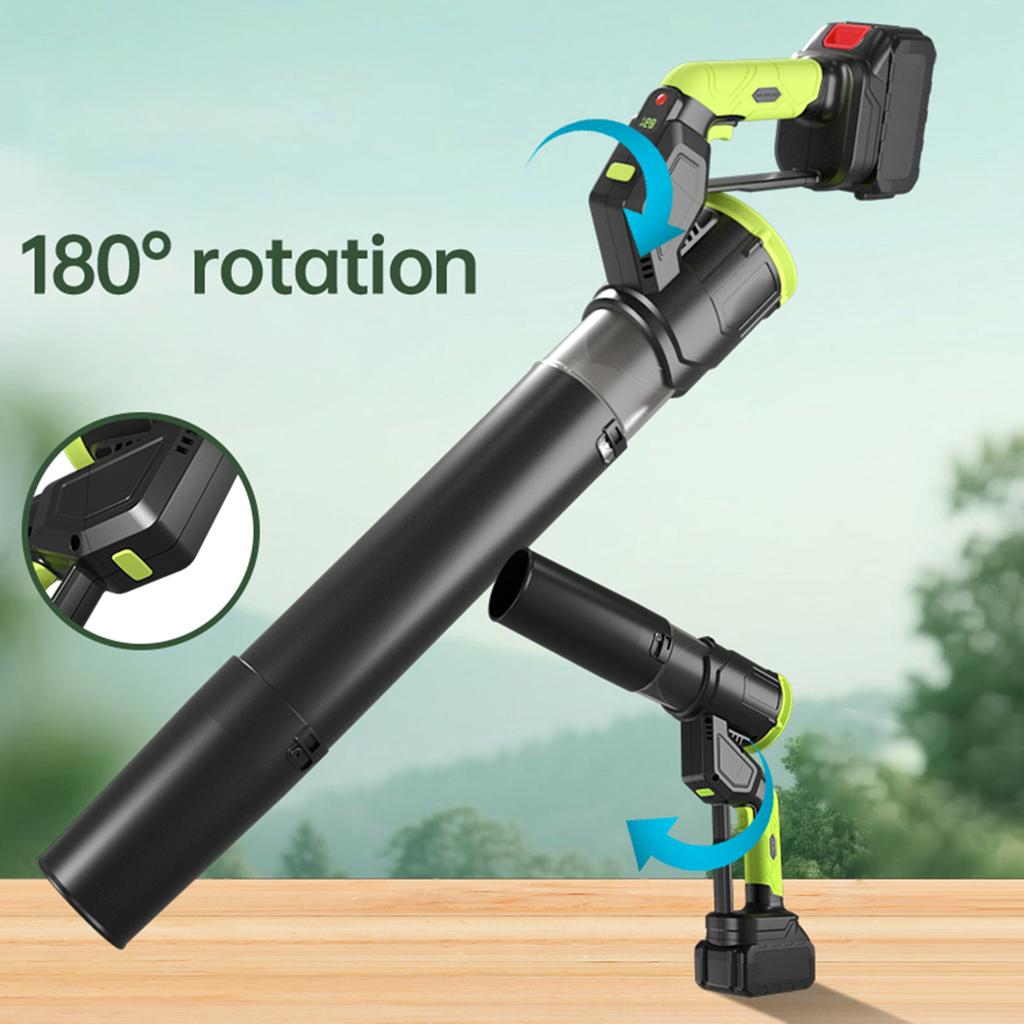 Electric Leaf Blower Cordless 21V Grass Blower Handheld Leaf Blower 3 Speed Mode and 180 degrees Rotate Handle