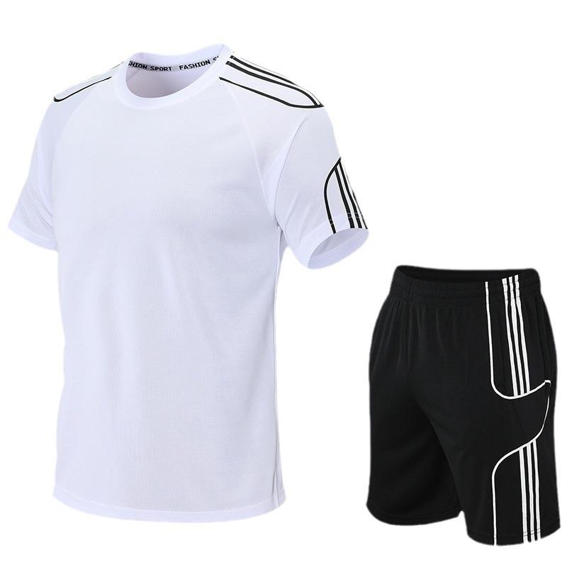 2024 Men's Summer Quick-Dry Sports Suit: Short-Sleeved Fitness & Running Wear.