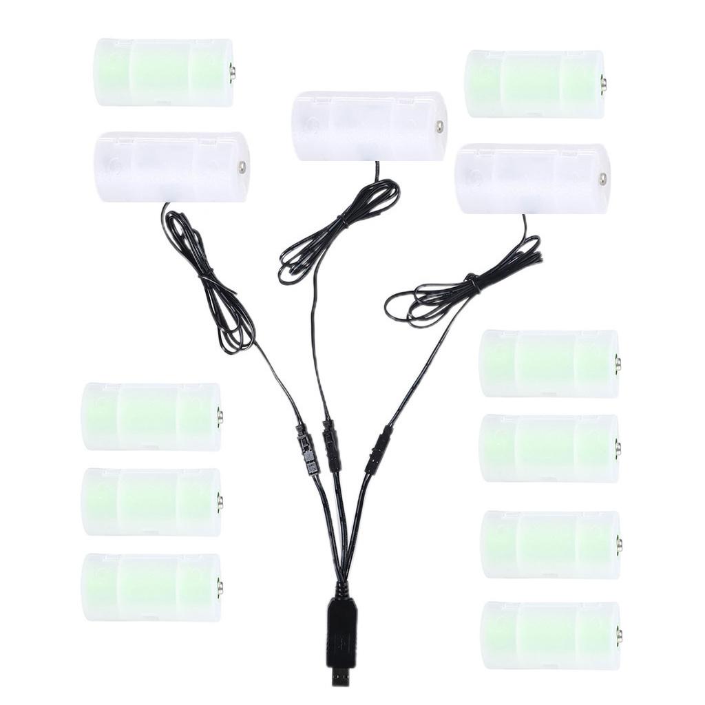 1 To 3 D Battery To USB Electric Converter Replace 1-4pcs D Cell Battery 1.5V 3V 4.5V 6V for Gas Water Heater Flashlight