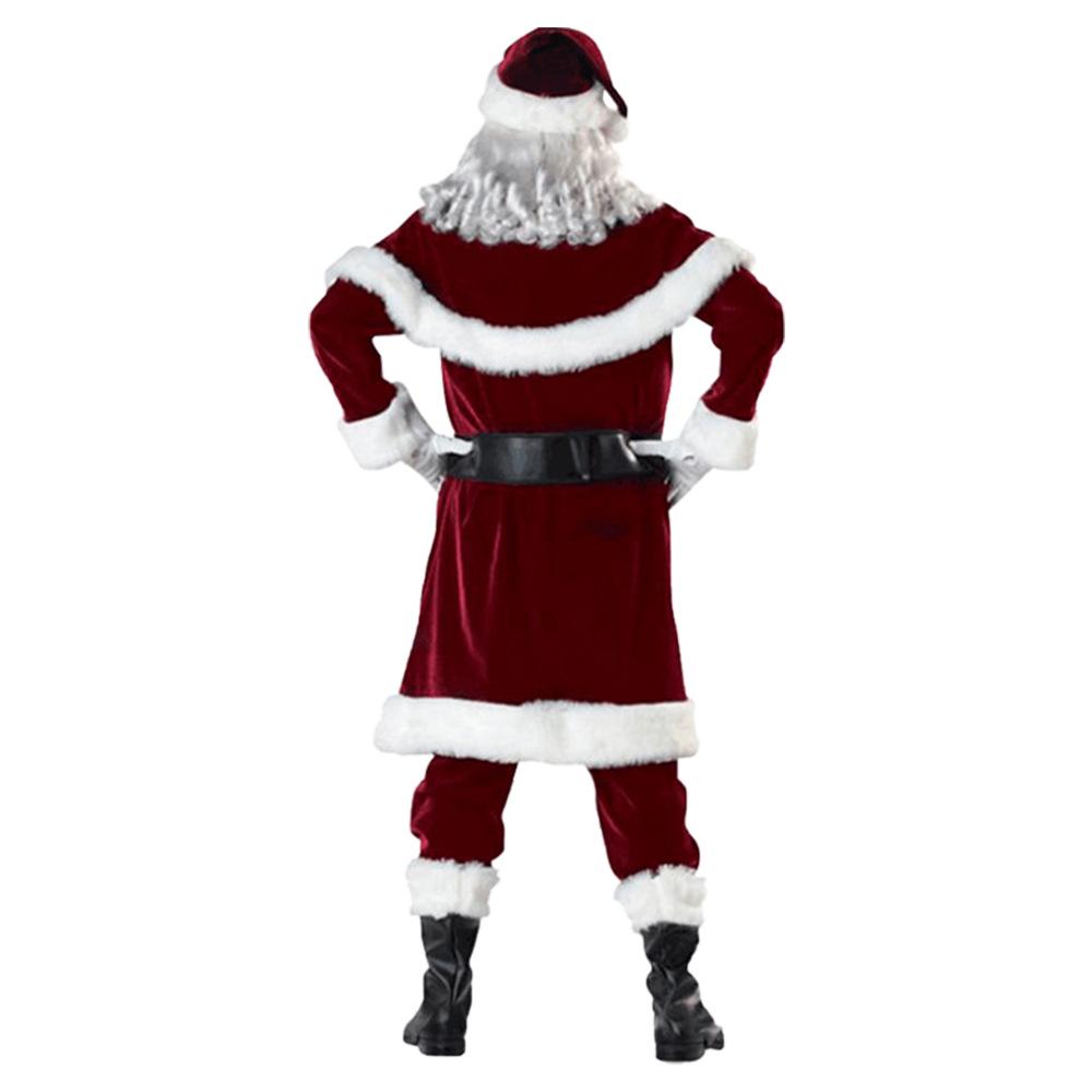 Kostým Santa Clause nadměrné velikosti: Cosplay pro dospělé s bílým vousem
