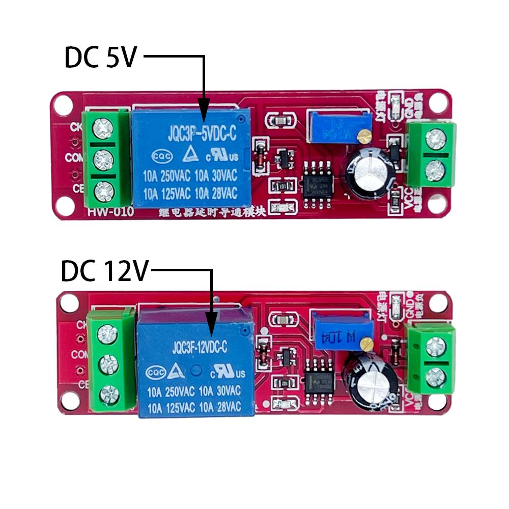 NE555 Timer Switch Adjustable Module Time Delay Relay Module DC 12V Delay Relay Shield 0~10S