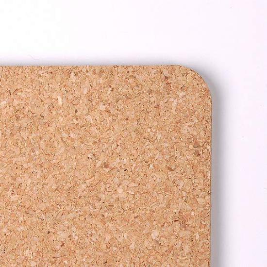 Cork Square X Thick 30 Good-L Coasters, (Smooth Double-Polished Finish) [9 9cm, 3.5mm / Coasters]
