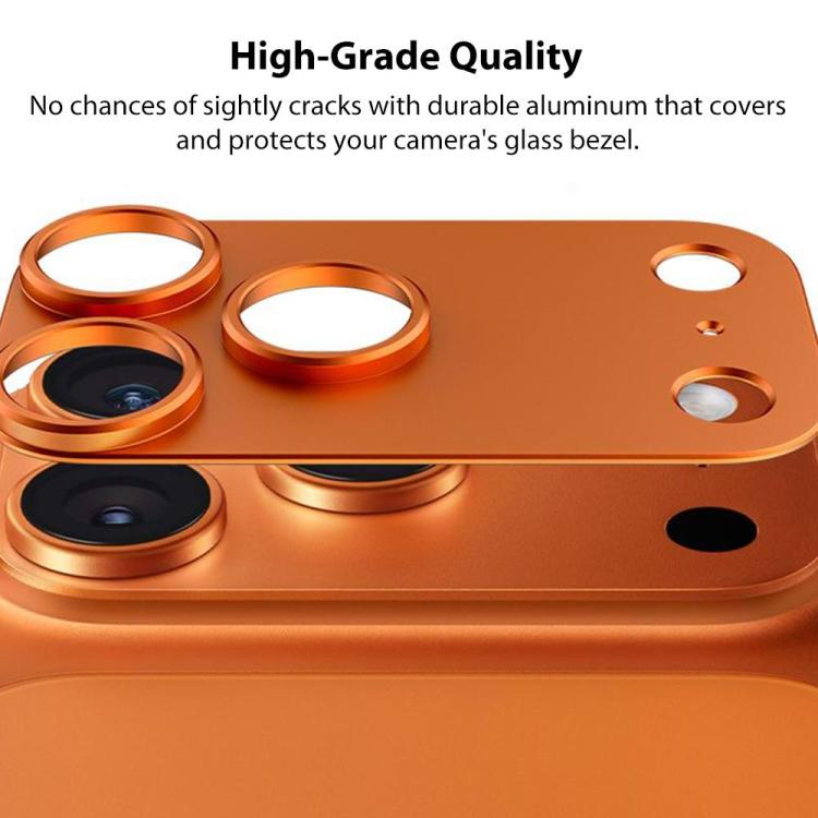 5Pcs Titanium Alloy Hollow Camera Lens Protector for iPhone 17, Anti-Scratch Anti-Fouling Aluminum Alloy Lens Cover Full Wrap Protective Film