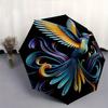 1pc Hummingbird's Dance in Vibrant Swirls Automatic Open/CloseUmbrella,Compact Umbrella for Men & Women Day Gift.A076