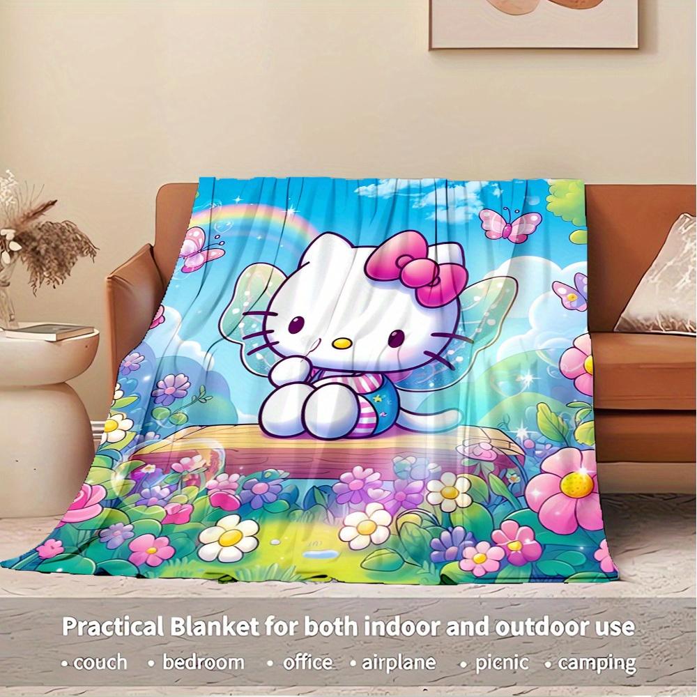1pc Hello Kitty Fairy Wings Blanket - Home Decor, Universal, Cozy, Machine Washable, Perfect for Everyone, Perfect Gift for All Family, Avai