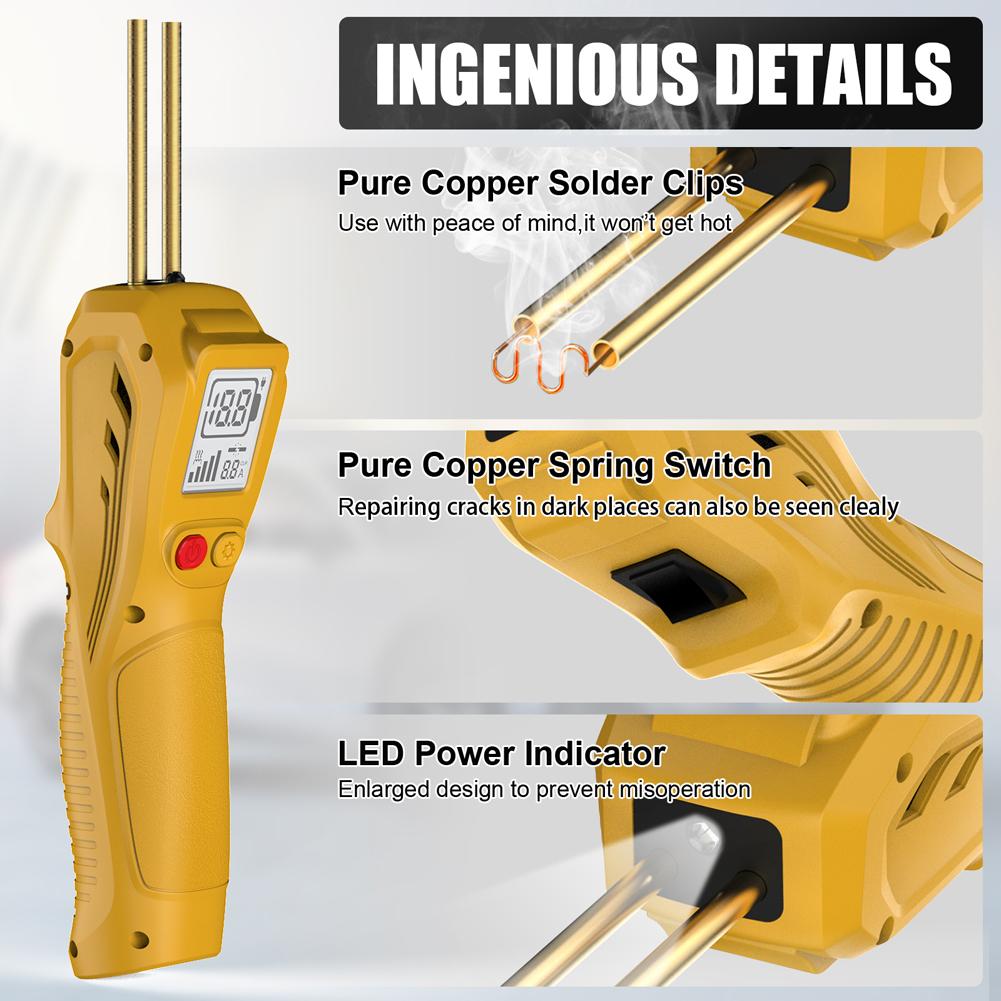 Cordless Plastic Welder with 200 Hot Staples Plastic Welding Machine USB Rechargeable for Plastic Crack Repair Car Bumper Repair