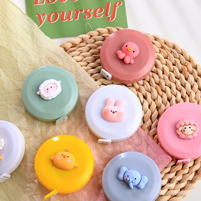 Children Retractable Cartoon Tape Measure 60-Inch 1.5Meter Mini Soft Cute Tape Measure for Tailor Sewing Craft Cloth