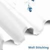 Blue Watercolor Leaves Shower Curtain, Botanical Plants Design Waterproof Bathroom Decor with Hooks