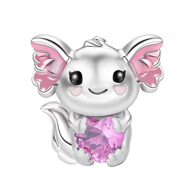 Miedziany Personalizowany Uroczy Kameleon Wisiorek Charms na Bransoletki DIY Damska Wysokiej Jakości Modna Biżuteria