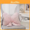 Pink Satin Bow Lounge Pillow With Plush Cover For Bedroom Decor And Office Comfort