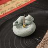 Blue Sandstone Cat Incense Insert Tea Pet Incense Seat Living Room Indoor Line Incense Sandalwood Tea Ceremony Desktop Ornament