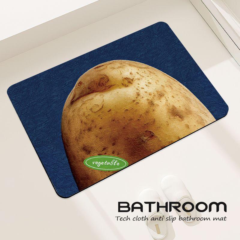 

Креативный овощной коврик для пола в ванной, модный коврик для еды у входа в домашнюю ванную комнату, диатомовая земля, впитывающий 40X60cm 15.7X23.6in