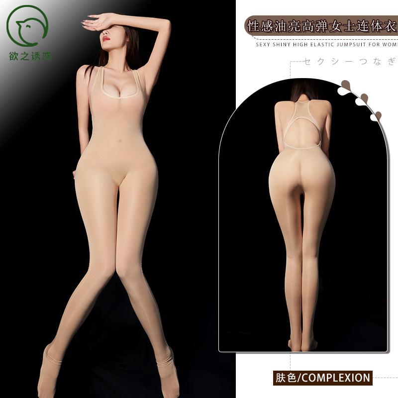 Desire Passion Private Tight Sexy High Elastic Low-Cut See-Through One-Piece Stockings Queen Sexy Body Suits Women Rompers Brs9