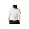 Nike Einfarbiger Pullover mit Polokragen, Kurzarm-T-Shirt, Damen-Tops, Weiß DV7885-133