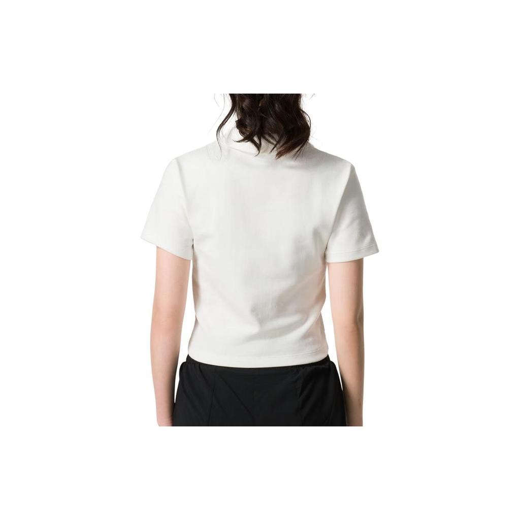 Nike Einfarbiger Pullover mit Polokragen, Kurzarm-T-Shirt, Damen-Tops, Weiß DV7885-133