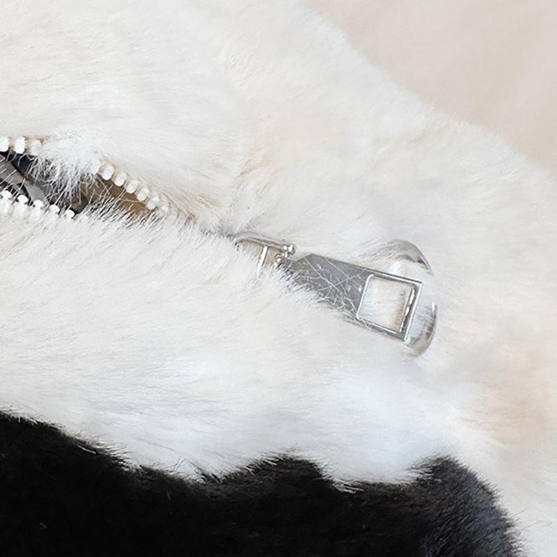 Sac à Bandoulière Panda En Peluche Pour Fille - Fourre-tout Tendance - Fermeture Éclair - 18x15x8 Cm - Idéal Trousse Maquillage Ou Petit Sac