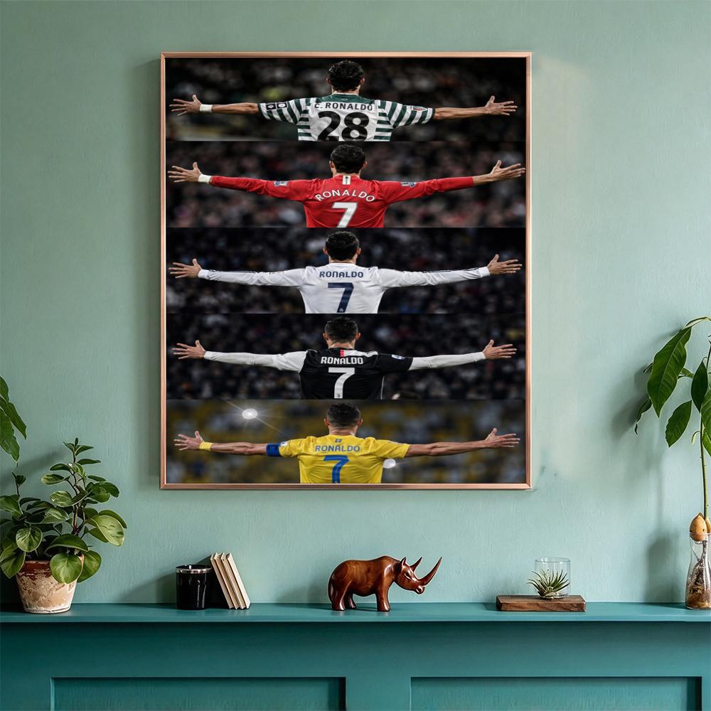 Cristiano Ronaldo 5D Diamond Painting Round Diamond Rhinestones Mosaic Diamond Embroidery Wall Paintings Rhinestones Gift Frameless