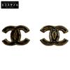 L23C Black Gold Plated CC Logos Earrings Earring goldUsed
