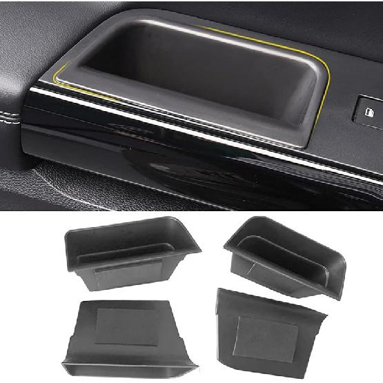 Vesul 4PCS Door Grab Tray Door Organizer Compatible With Ford Explorer     2024 2025 Armrest Phone Container Handle Ert ABS Tray Storage Box Glove