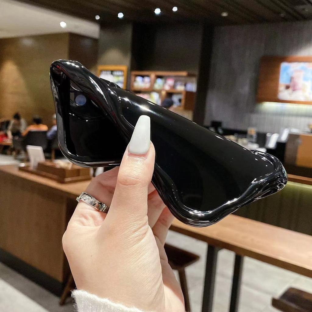 Cream Texture Casing Wavy Edge Soft Silicone Cover Phone Case For OPPO Realme OnePlus Vivo Soft Back Cover