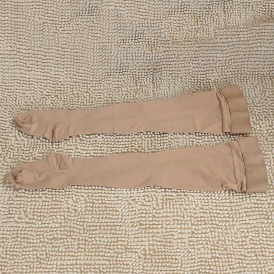 1 Pair Compression Stockings Solid Color Breathable Spandex Thigh High Running Socks for  Men Women