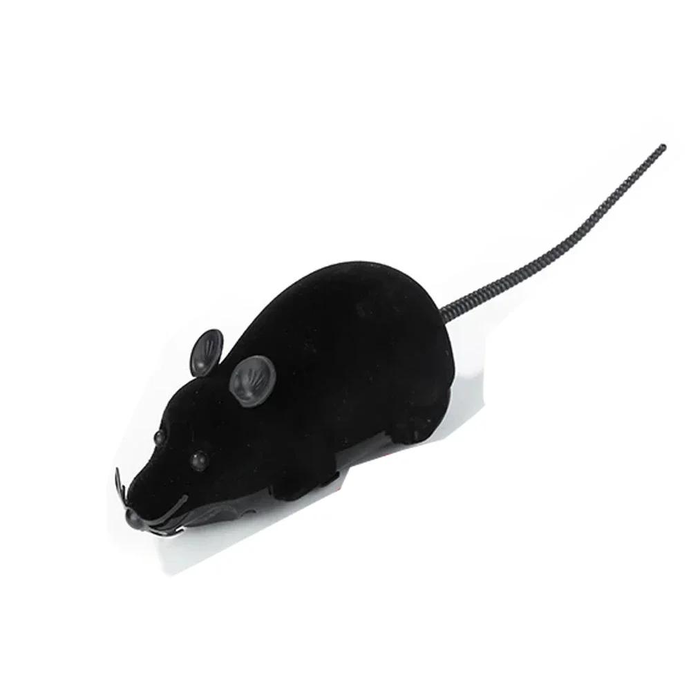 

Rat Funny Cat Toy with Remote Control Funny Pet Cat Toy Wireless Controlled Toy Rat Interactive Toys Cat Teaser Toy Pet Supplies S чорний