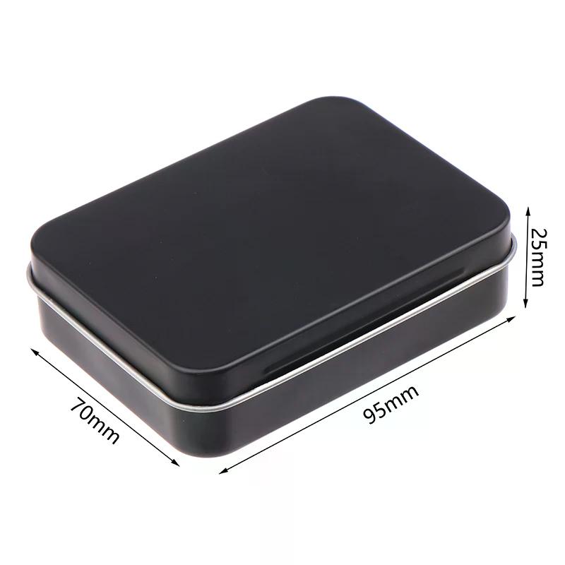 1PC Frosted Household Iron Storage Box Metal Box Tin Plated Container Empty Hinged Lid Small Empty Storage Box