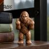 Gadget da Ufficio Divertenti Statuetta di Scimmia/Rana in Resina, Ornamento Animale in Miniatura, Statua di Scimmia con Gesto Divertente Giocattoli Decompressivi per Scrivania per