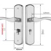 AJ-S255 Stainless Steel Universal Indoor Door Lock with Adjustable Hole Distance
