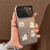 Embossed Polka Dot Westie Cartoon Phone Case: Fits Apple 16 Pro Max, Anti-Drop, Cute Niche for 14-17 Models.