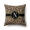 Polyester Pillow Case Leopard Print Decoration Home 26 English Letter Printing Pillow Case