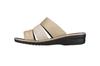 6733 Sandals for Light Gold [Pansy] Women, Belt, Shiny, Curved, S,