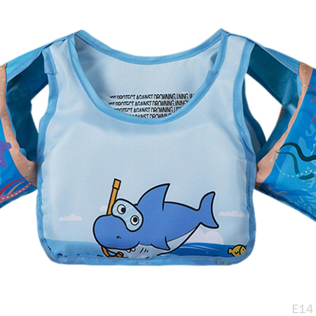 Kids Swim Vest Float Trainer Floating Pool Arm Band Jacket for Baby Children Blue Tailed Mermaid