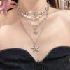 4Pcs Zinc Zinc Alloy Pearl Shell Starfish Necklace Set Sea Turtle Starfish Beach Pendant  Vacation
