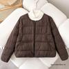 Stylish Lightweight Down Jacket - 2025 Winter Fashion, Round Neck, Cotton-Padded, Short Style, Warm Outerwear
