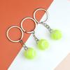 Realistic Tennis Keychain Accessory For Sports Fan Lightweight Portable Design Alloy Materials Keyring Creative Gift