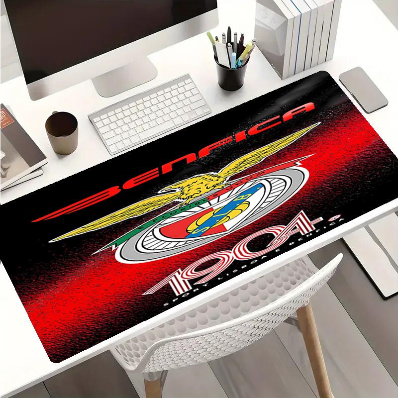 Sport Lisboa e Benfica Mouse Pad - Kaymaz Kauçuk Taban, İş, Oyun, Ofis ve Ev Kullanımı İçin Pürüzsüz Yüzey, Masaüstü Mouse Pad