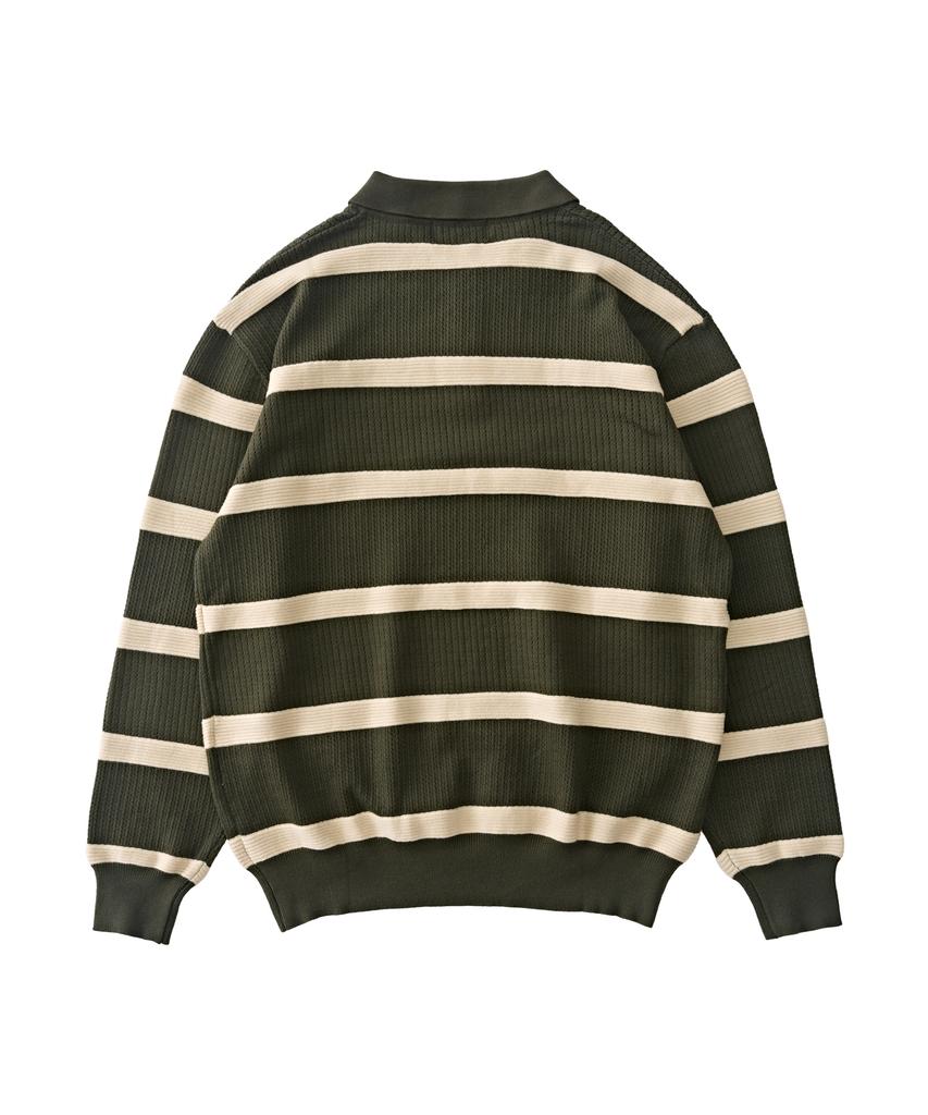 ANALOG MOOD Modern Striped Knit (Khaki)