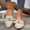 Elegant Bowknot Ballet Flats - Chic Breathable Pointed-Toe Slip-Ons for All-Season Fashion and Comfort