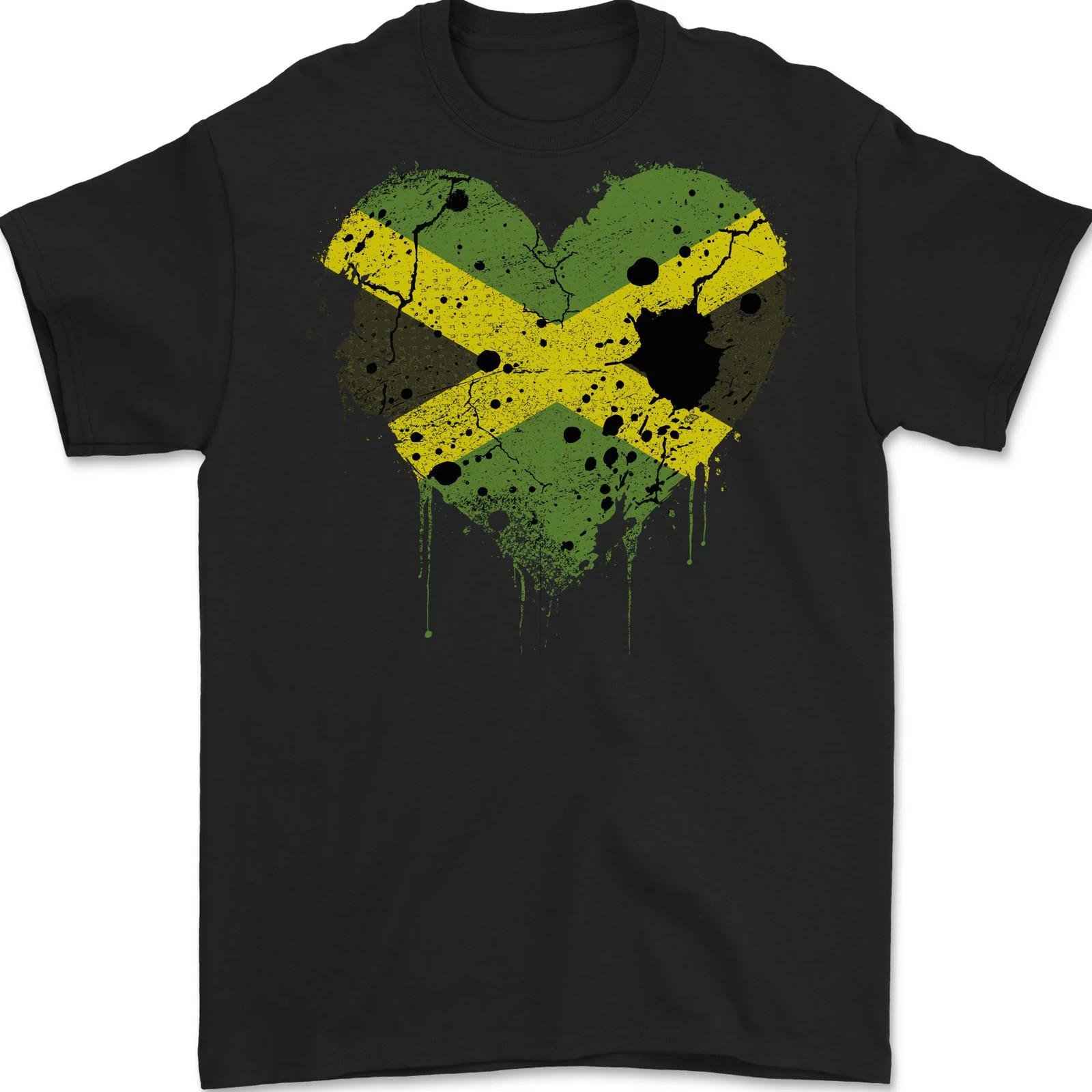 Love Jamaican Flag Jamaica Day Football Mens T-Shirt 100% Cotton S разноцветный