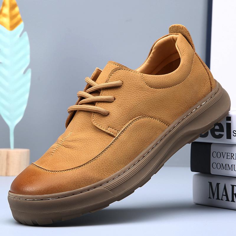 

Весенние новые ретро рабочие ботинки из натуральной кожи удобные дышащие повседневные кожаные туфли мужские 44