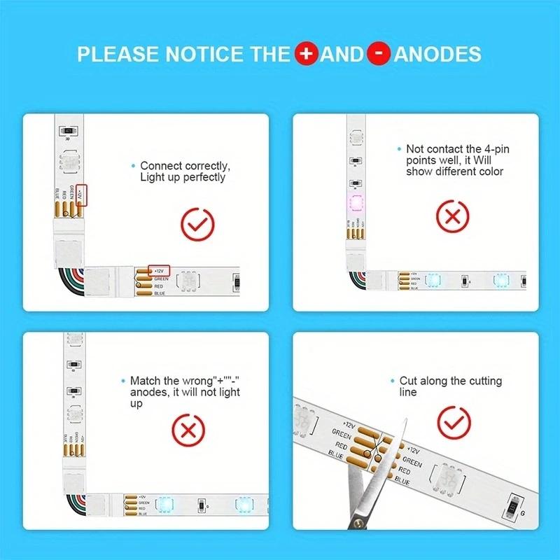 1Pc 4pin Right Angle Corner Connector 10mm L-Shape LED Connectors For LED Strip Lights Strip