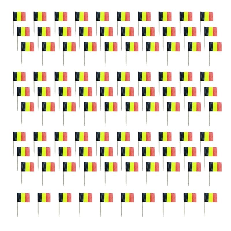 100Pcs Multicolor International Flag Toothpicks Cupcake Picks Cake Top Ornament For Desserts Display Festival Decoration