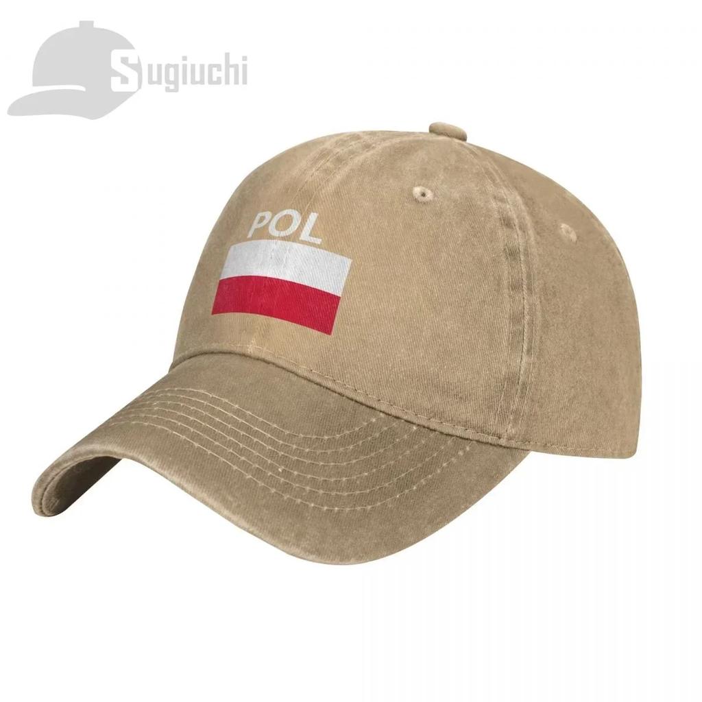Polen Fahne Mit Buchstaben Gewaschene Baumwollkappe Gorras Snapback Kappen Baseball Papa Draußen Reisen Sonnenhüte Casquette