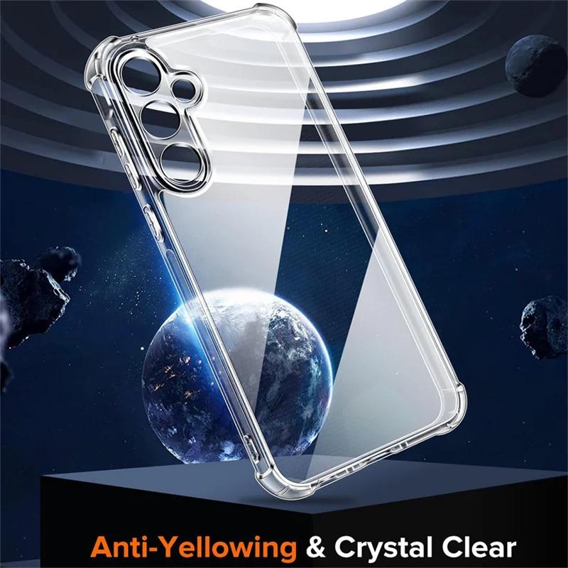 Anti-Knock Soft Clear TPU Silicone Phone Cover Case for Samsung Galaxy S24 S24+ S24 FE S25 S25+ S25 Ultra